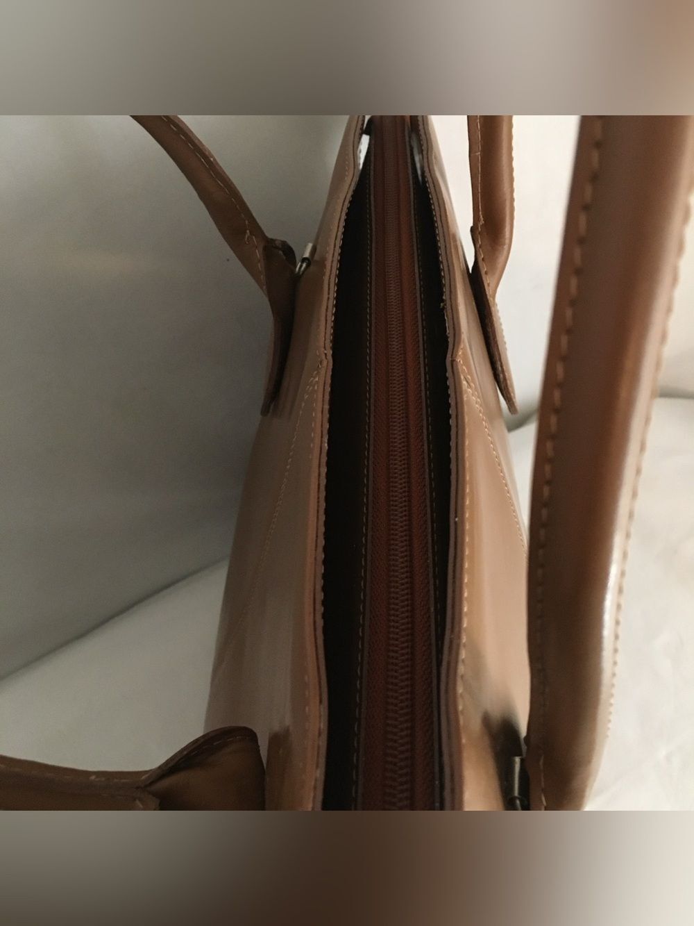 Gianni Chiarini Firenze Giuditta EUC Italian Made Tan Cognac Leather Tote - Picture 4 of 16